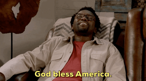 God Bless America Happy Man GIF