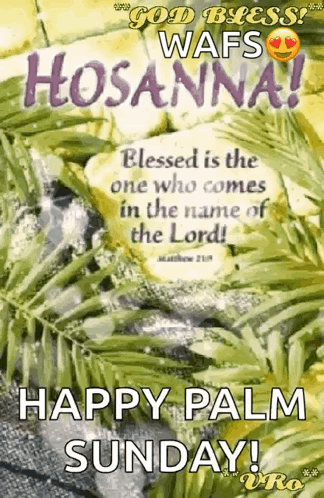 God Bless Wafs Hosanna Blessed Is The One Who Comes In The Name Of The Lord ! GIF