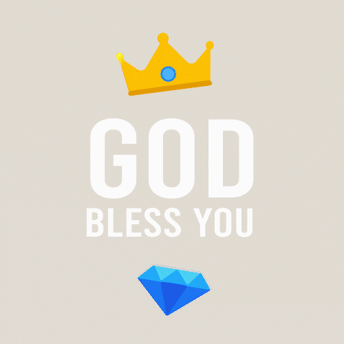 God Bless You Crown And Diamond GIF