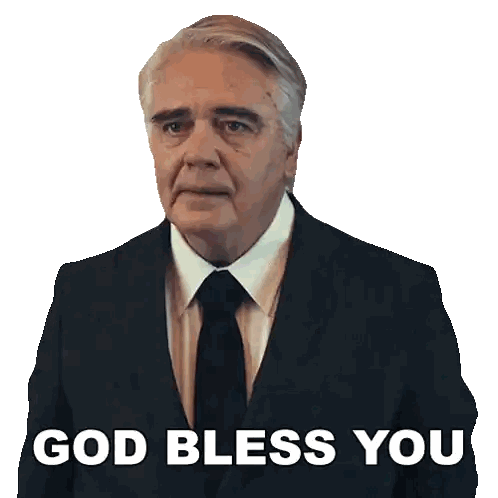 God Bless You Man in Suit