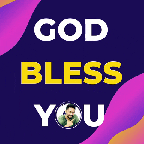 God Bless You Text Animation GIF