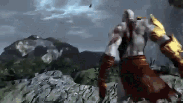 God Of War Kratos Challenge The Monsters GIF