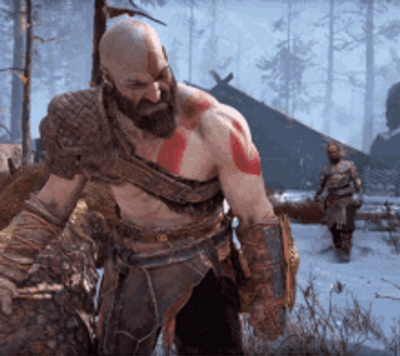 Kratos And His Weapon God Of War GIF