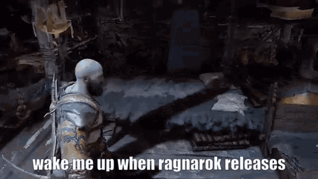 God Of War Ragnarok Kratos Wake Me Up GIF