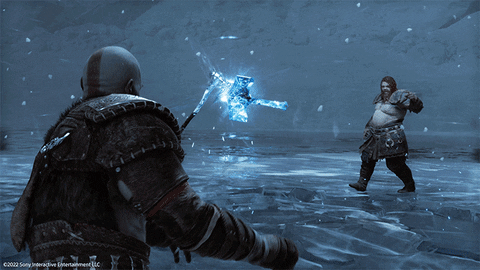 God Of War Strong Kratos Versus Modi GIF