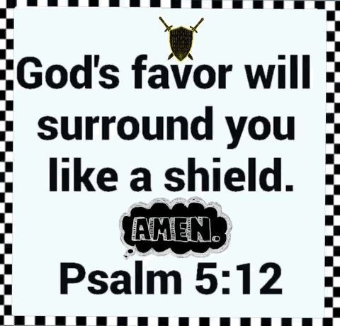 God's Favor Will Surround You Like A Shield Amen GIF