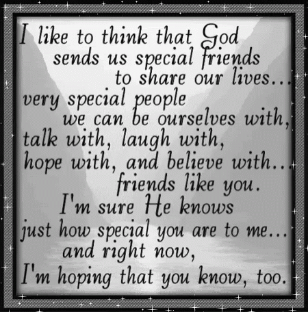 God Sends Us Special Friends GIF