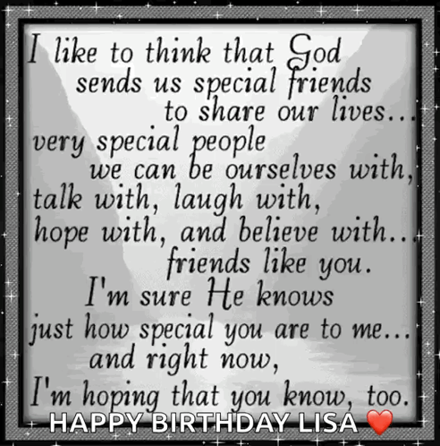 God Sends Us Special Friends GIF