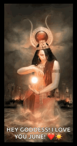 Goddess Holding Light Hey Goddess I Love You June