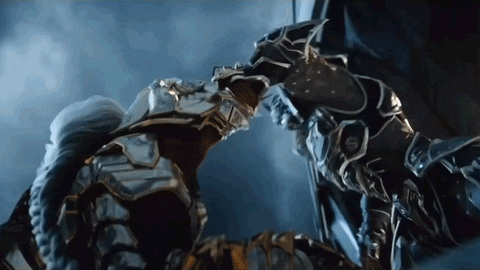 Godfall Orin Falls While Fighting GIF