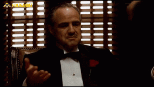 Godfather Marlon Brando Shaking Hands GIF