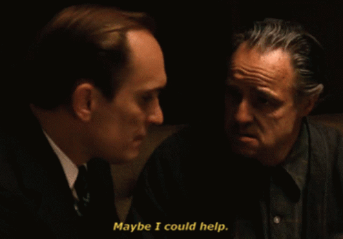 Godfather Marlon Brando Offering Help GIF