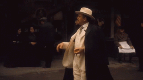 Godfather Marlon Brando Shaking Hands While Walking GIF