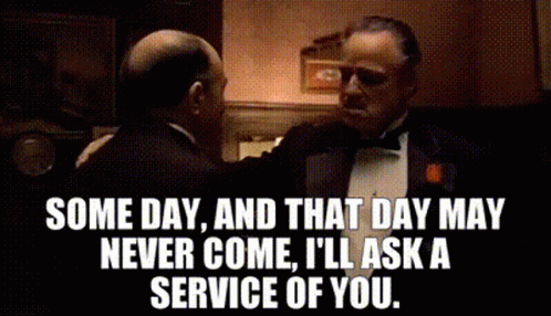 Godfather Marlon Brando Tap Shoulder While Walking GIF