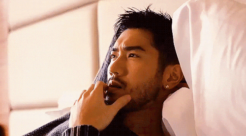 Godfrey Gao Thinking In Bed GIF