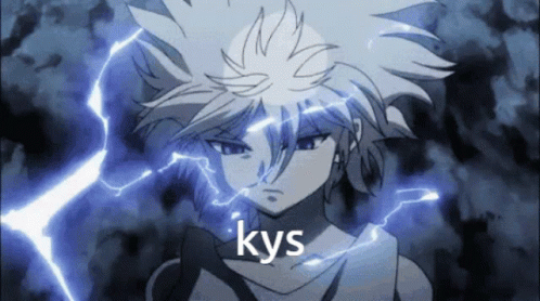 Godspeed Killua Zoldyck Staring With Blue GIF
