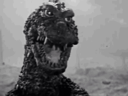 Godzilla Head Twist Dance GIF