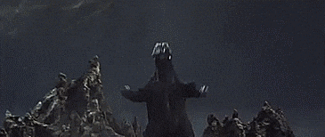 Godzilla Jumping Dance In Dark GIF