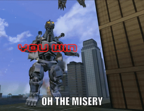 Godzilla Meme Oh The Misery GIF