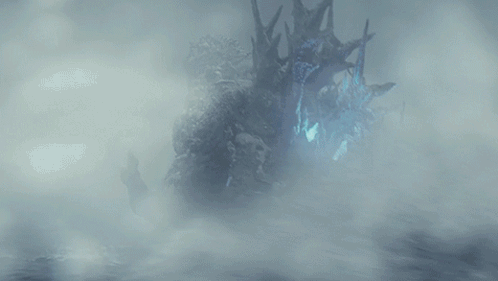 Godzilla Minus One Roaring On The Water GIF