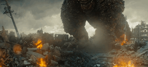 Godzilla Minus One Walking Around GIF