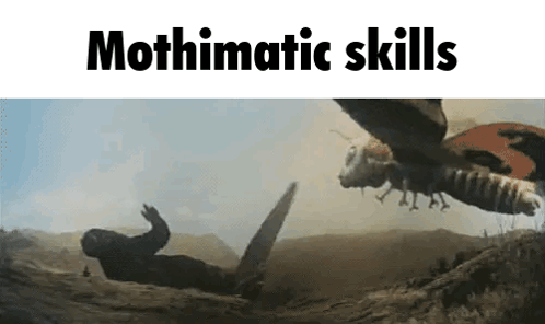 Godzilla Mothra Fighting Skill GIF
