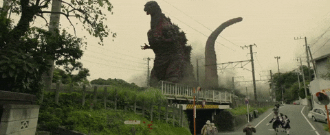 Godzilla Slow Motion Dance GIF