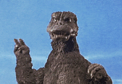 Godzilla Slow Motion Funky Dance GIF