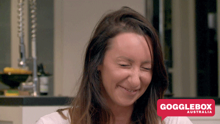 Gogglebox Australia Isabelle Silbery Snickering GIF