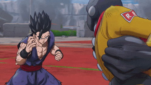 Gohan Striking Back At Gamma 1 GIF