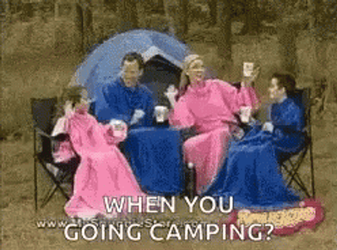 Going Camping Snuggies Paradise GIF