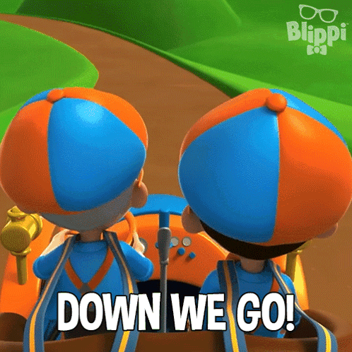 Going Down Blippi Wonders Digital Animation GIF