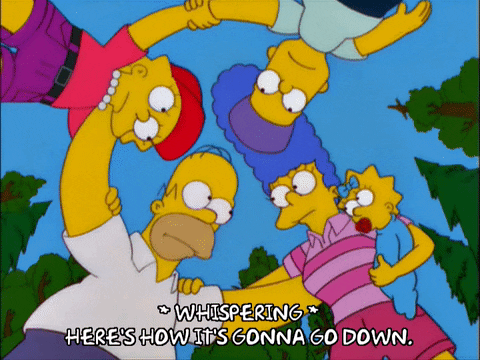 Going Down Simpsons Family Meeting GIF