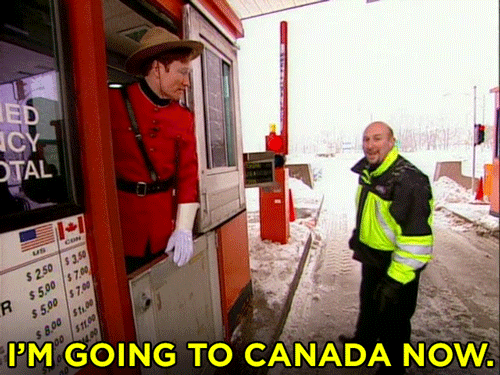 Going To Canada Conan Obrien GIF