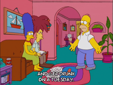 Going Up On A Tuesday Homer Simpson GIF