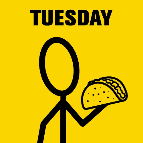 Going Up On A Tuesday Stickman Taco GIF