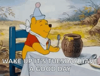 Going Up On A Tuesday Winnie The Pooh GIF