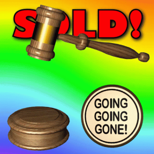 Goinge Gone Sold Pounding Gavel GIF