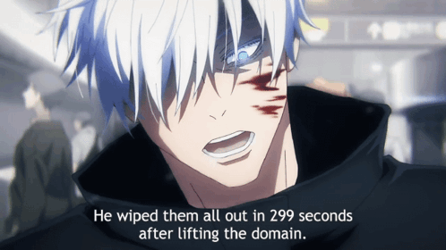 Gojo Domain Expansion Breathing Smoke GIF