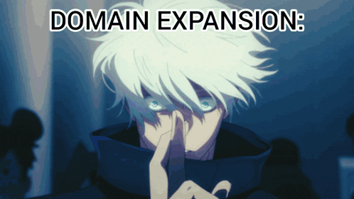 Gojo Domain Expansion Infinite Blue Skill GIF