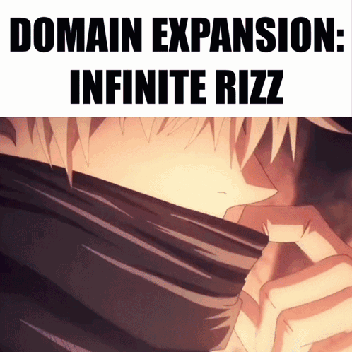 Gojo Domain Expansion Infinite Rizz Jujutsu Kaisen GIF