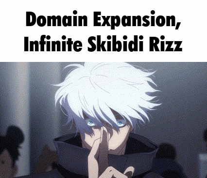 Gojo Domain Expansion Infinite Skibidi Meme GIF