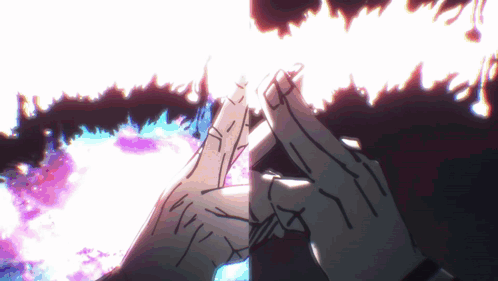 Gojo Domain Expansion Split Screen Fierce Battle GIF