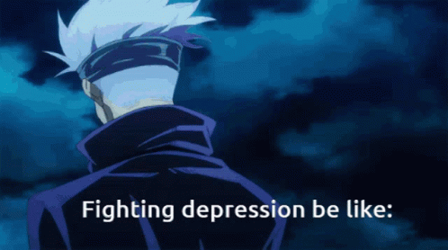 Gojo Fighting Depression Fierce Combat GIF