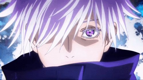Gojo Mysterious Purple Eyes Close Up GIF