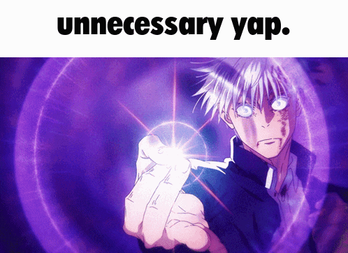 Gojo Purple Jujutsu Kaisen Unnecessary Yap GIF