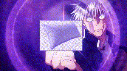 Gojo Satoru Hollow Purple Magic Pillow Meme GIF