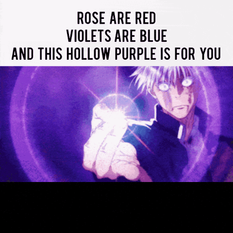 Gojo Satoru Hollow Purple Quote Meme GIF