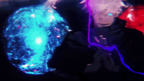 Gojo Satoru Powerful Hollow Purple Launched GIF