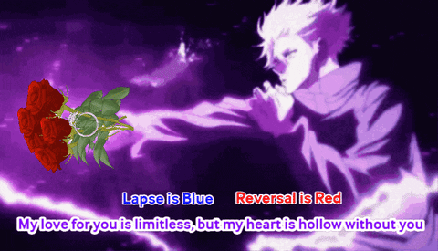 Gojo Satoru Purple Red Roses Meme GIF